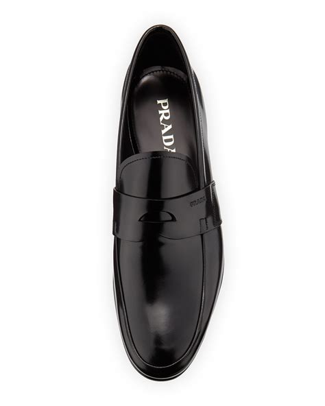 prada mens penny loafers